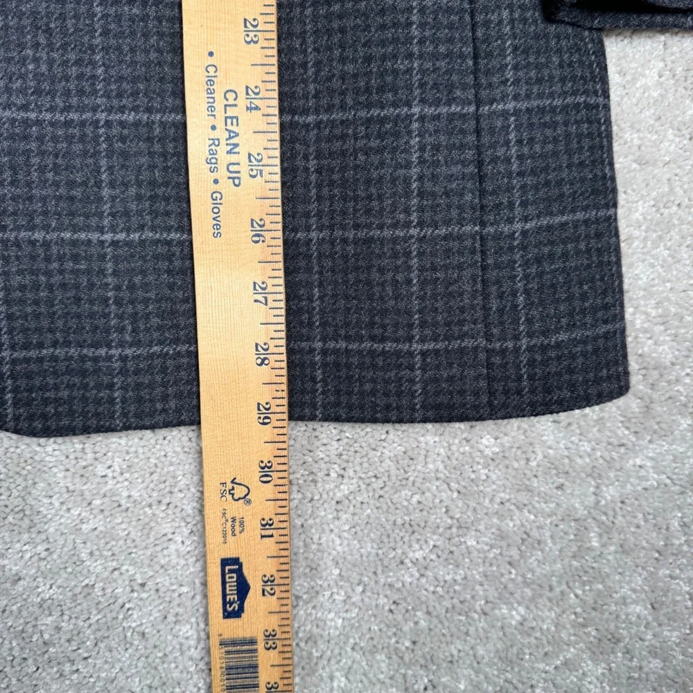 Jos A Bank 1905 Collection Tailored Fit Blazer Mens Gray Plaid Sport Coat 44S